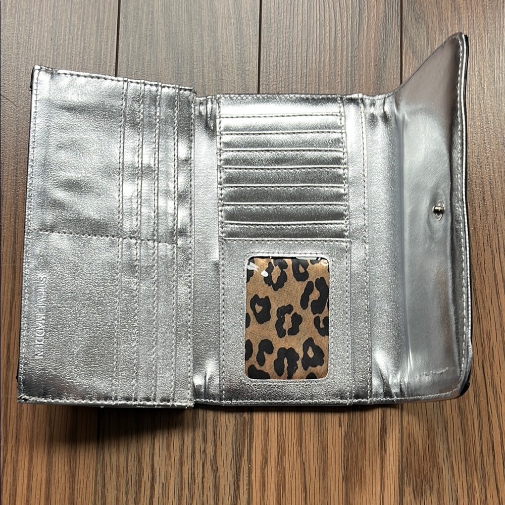 STEVEN MADDEN Black and Silver Studded Wallet - Picture 4 of 10